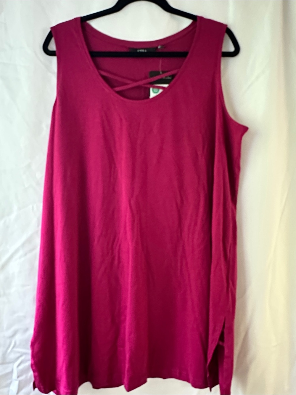 Ulla Popken Fuchsia Scoop Neck Tank